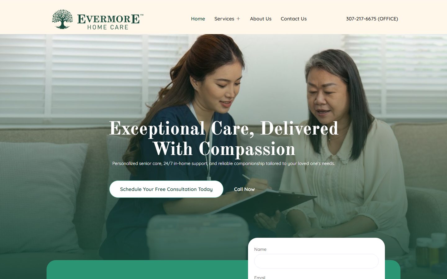 Evermore Home Care project cover