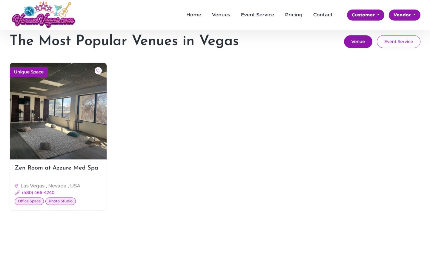 VenuesVegas work sample 2