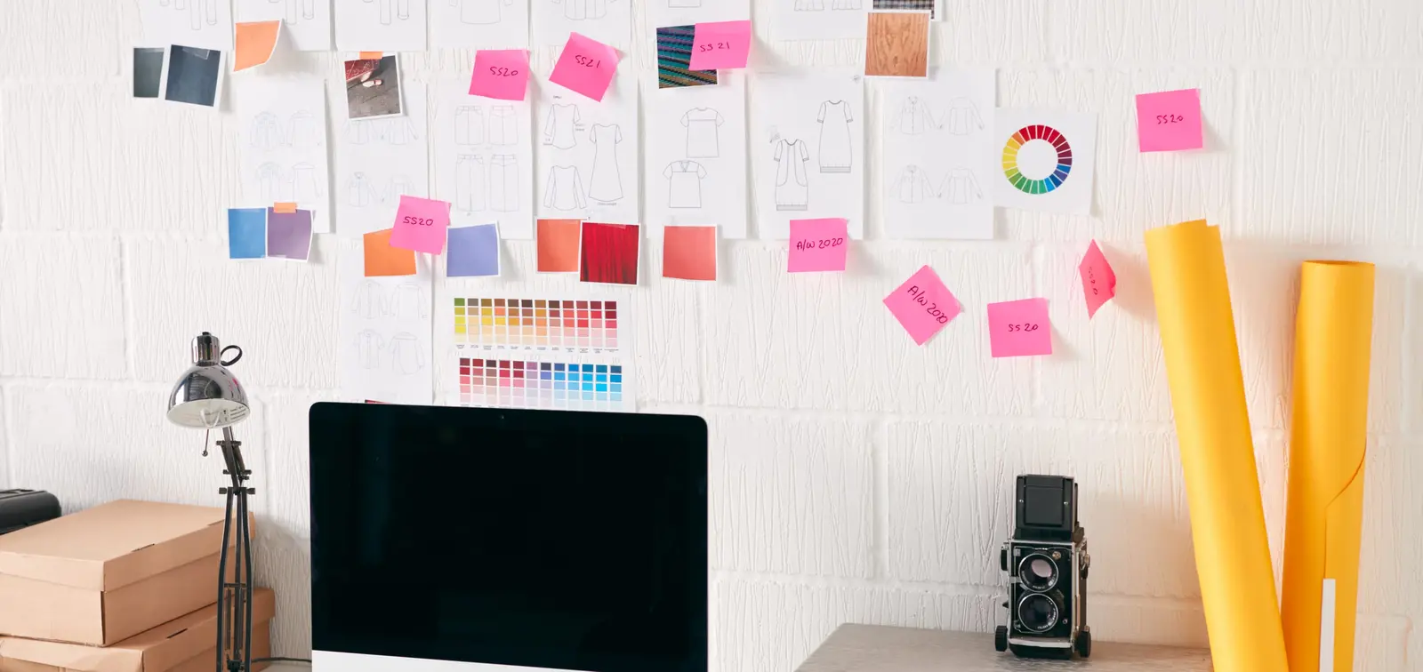 Designer's desk with computer at Sky Vista Consulting
