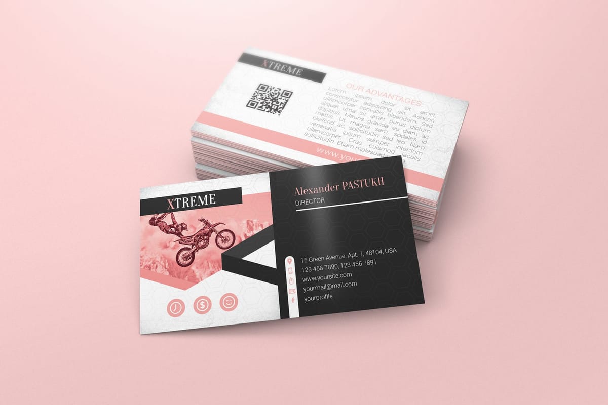 Premium colored cards with a QR code on the back